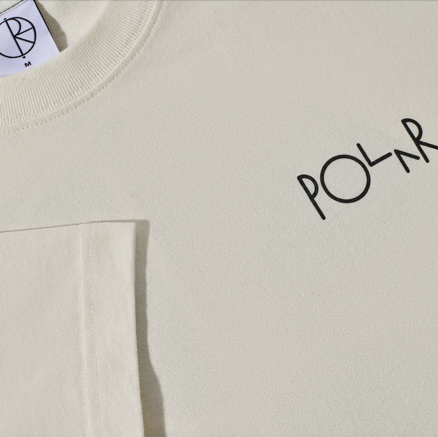 polar-skate-co-contrast-tee-fill-logo-ivory-black image 3