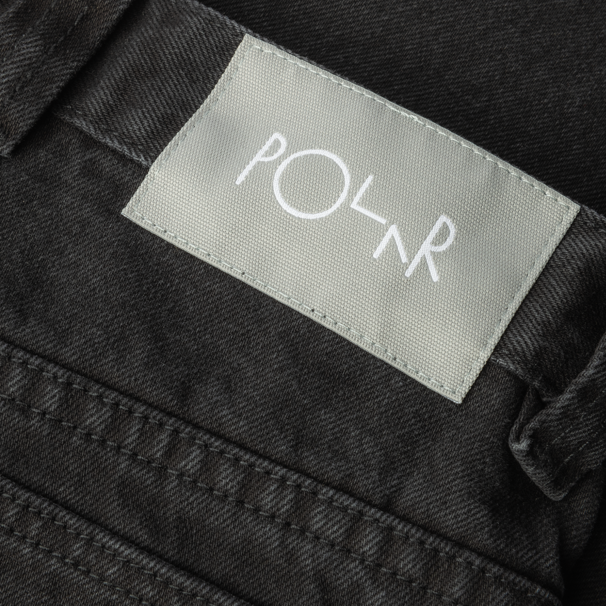 polar-skate-co-92-pants-pitch-black-denim-435-gsm-semi-baggy-fit image 4