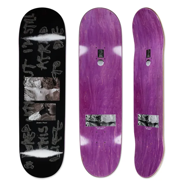 polar-skate-co-deck-jamie-platt-so-bored-black-8-5-skateboard-deck-mit-griptape image 1