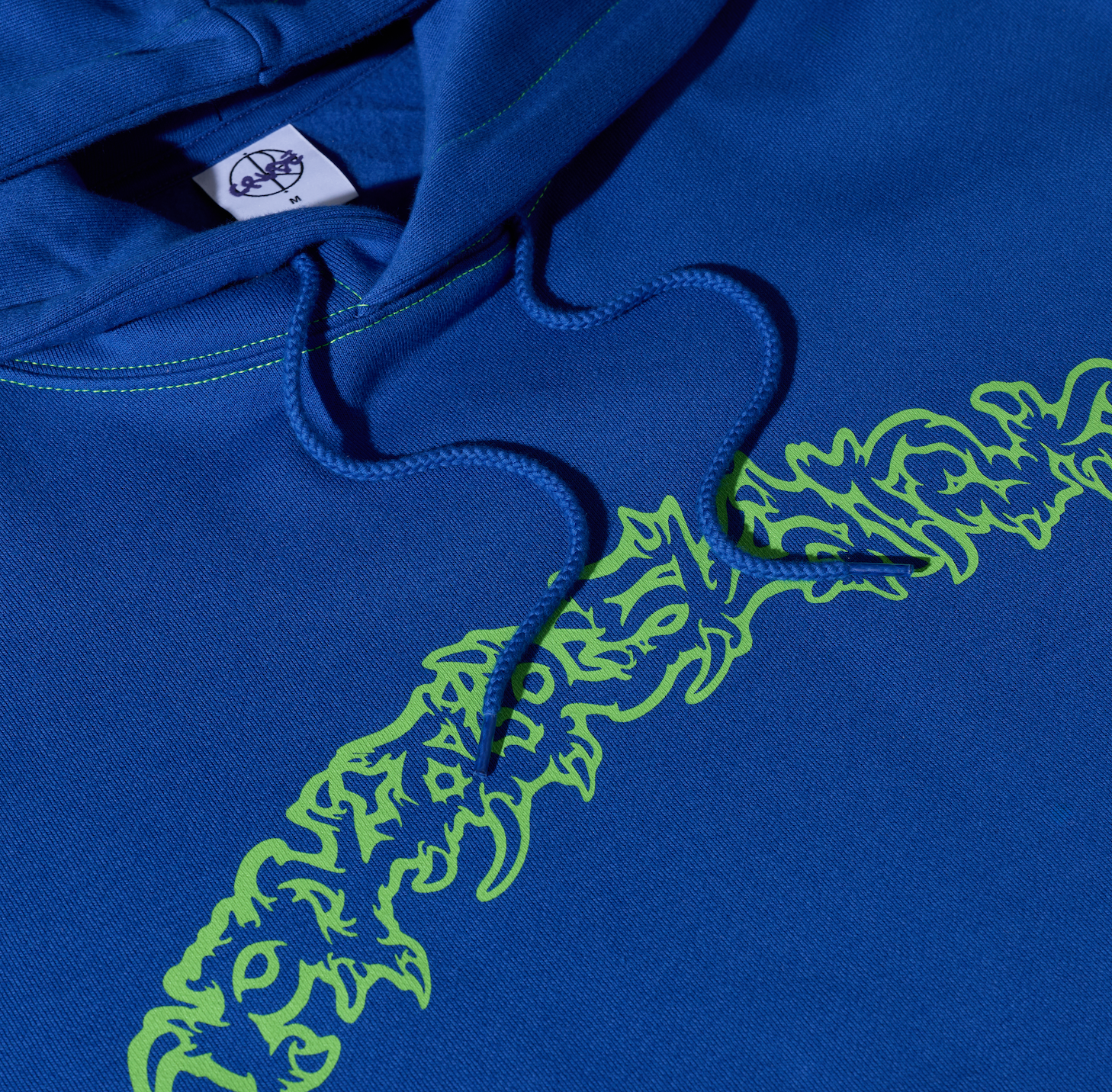 polar-skate-co-contrast-dave-hoodie-egyptian-blue-350-gsm-fleece-crude-logo image 3