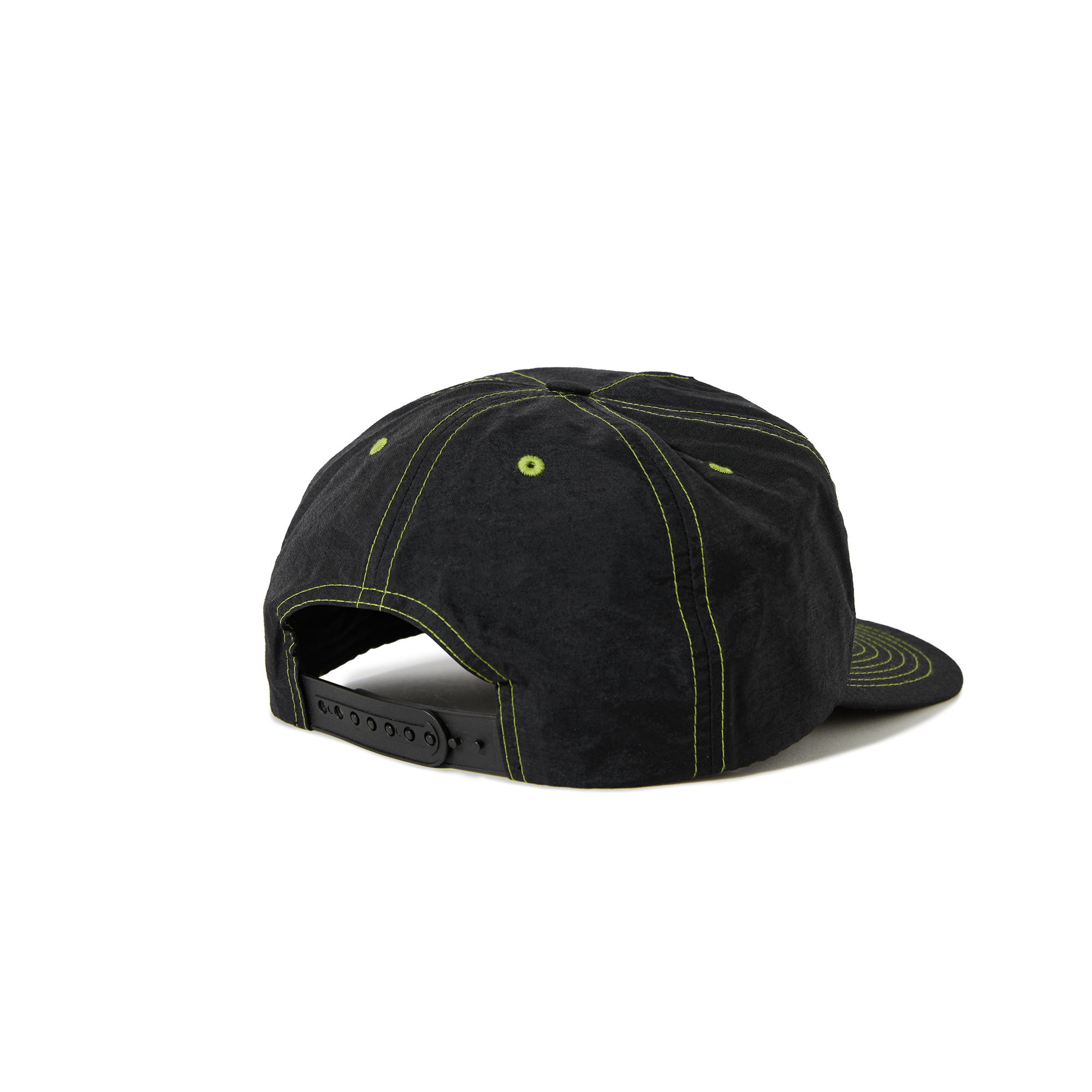 polar-skate-co-earl-cap-black-lime-5-panel-tactel-nylon-snapback image 2