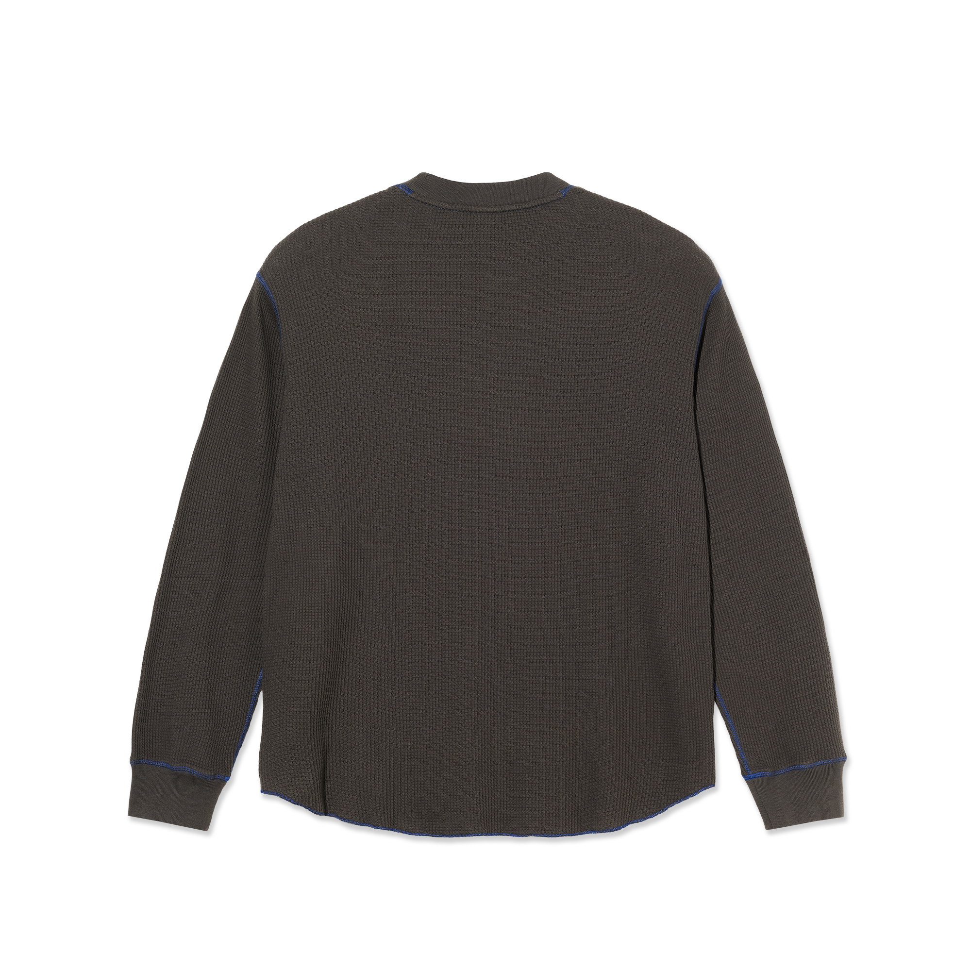 polar-skate-co-dylan-ls-tee-dirty-black-blue-280-gsm-waffle-jersey-loose-cropped image 2