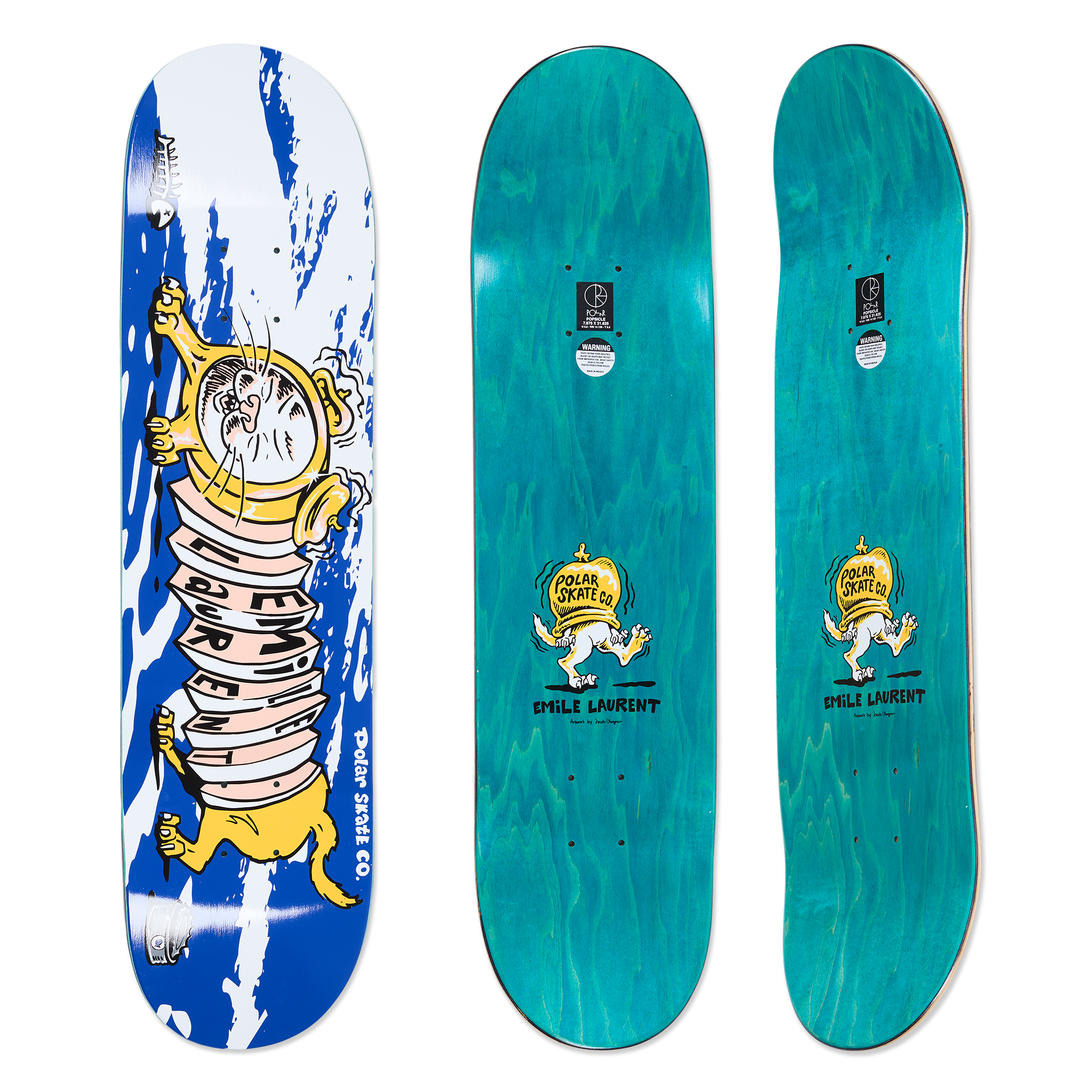 polar-skate-co-deck-emile-laurent-accordion-dog-in-7-875-oder-8-375-mit-griptape image 1