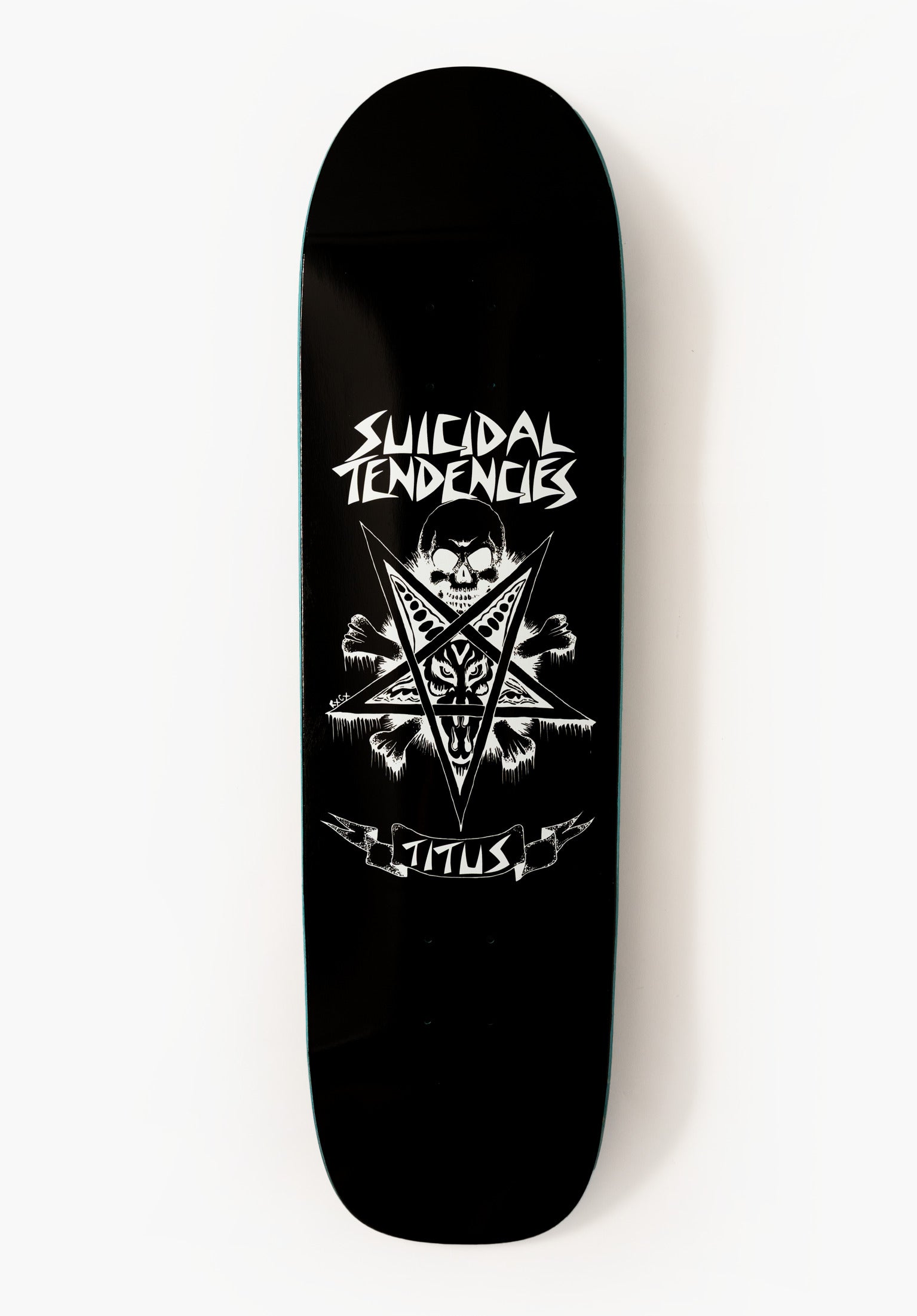 titus-pentagram-suicidal-collabo-skateboard-deck image 1