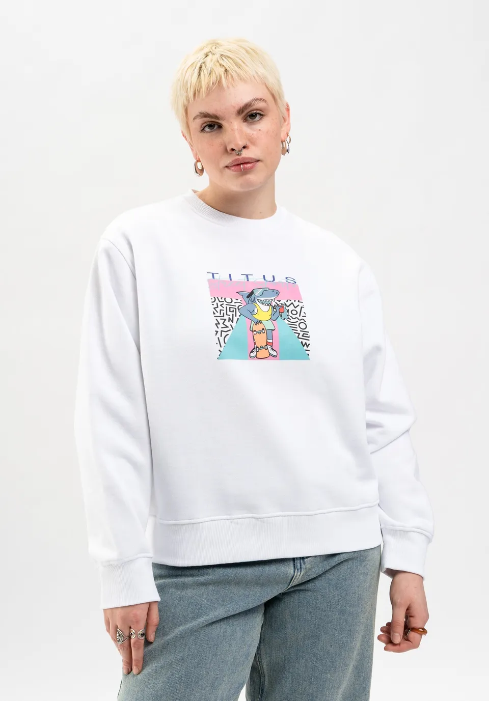 titus-brucy-sweatshirt-fun-design-mit-frontprint-und-rundhalsausschnitt image 1