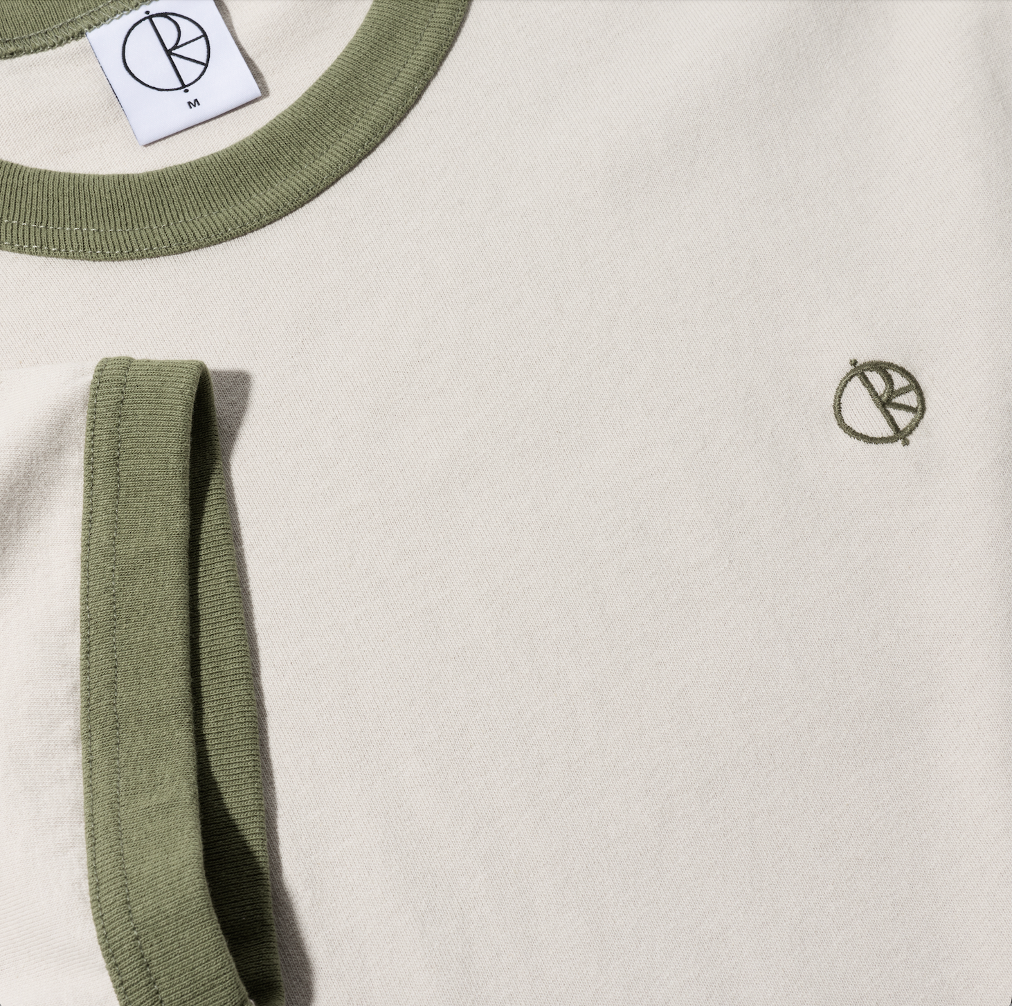polar-skate-co-ringer-tee-pale-taupe-army-green-220-gsm-garment-washed-retro-fit image 3