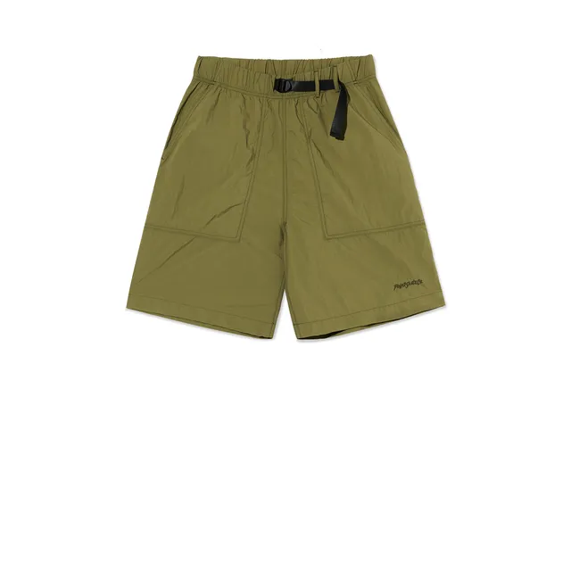 polar-skate-co-hike-shorts-army-green-leichte-nylon-skateshort-mit-elastikbund-u image 1