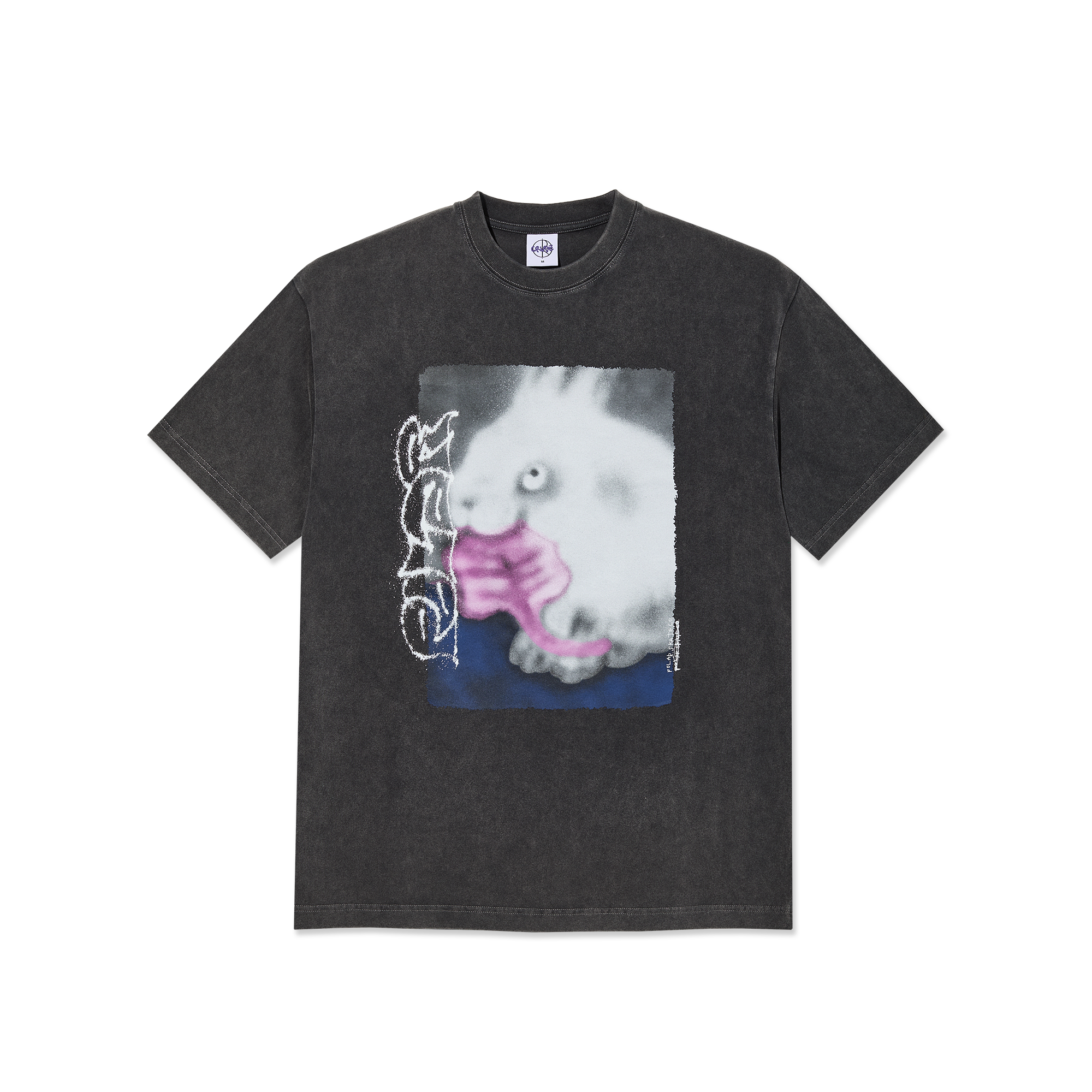 polar-skate-co-rabbit-t-shirt-silver-black image 1