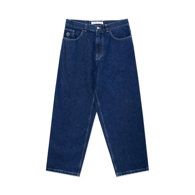 polar-skate-co-big-boy-pants-dark-blue-white-stitching-435-gsm-oversized-fit image 1