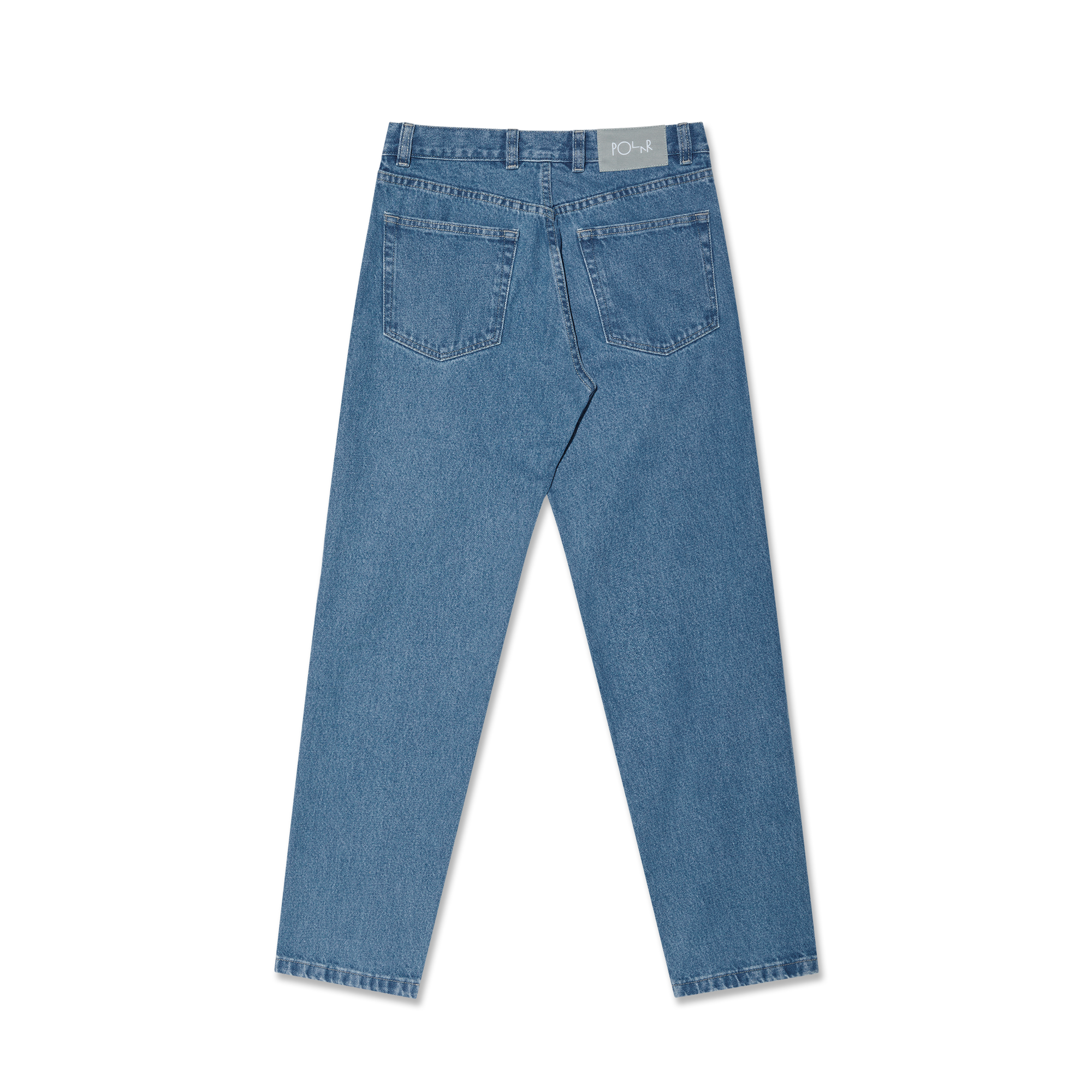 polar-skate-co-89-pants-mid-blue-435-gsm-denim-high-waist-straight-leg image 2