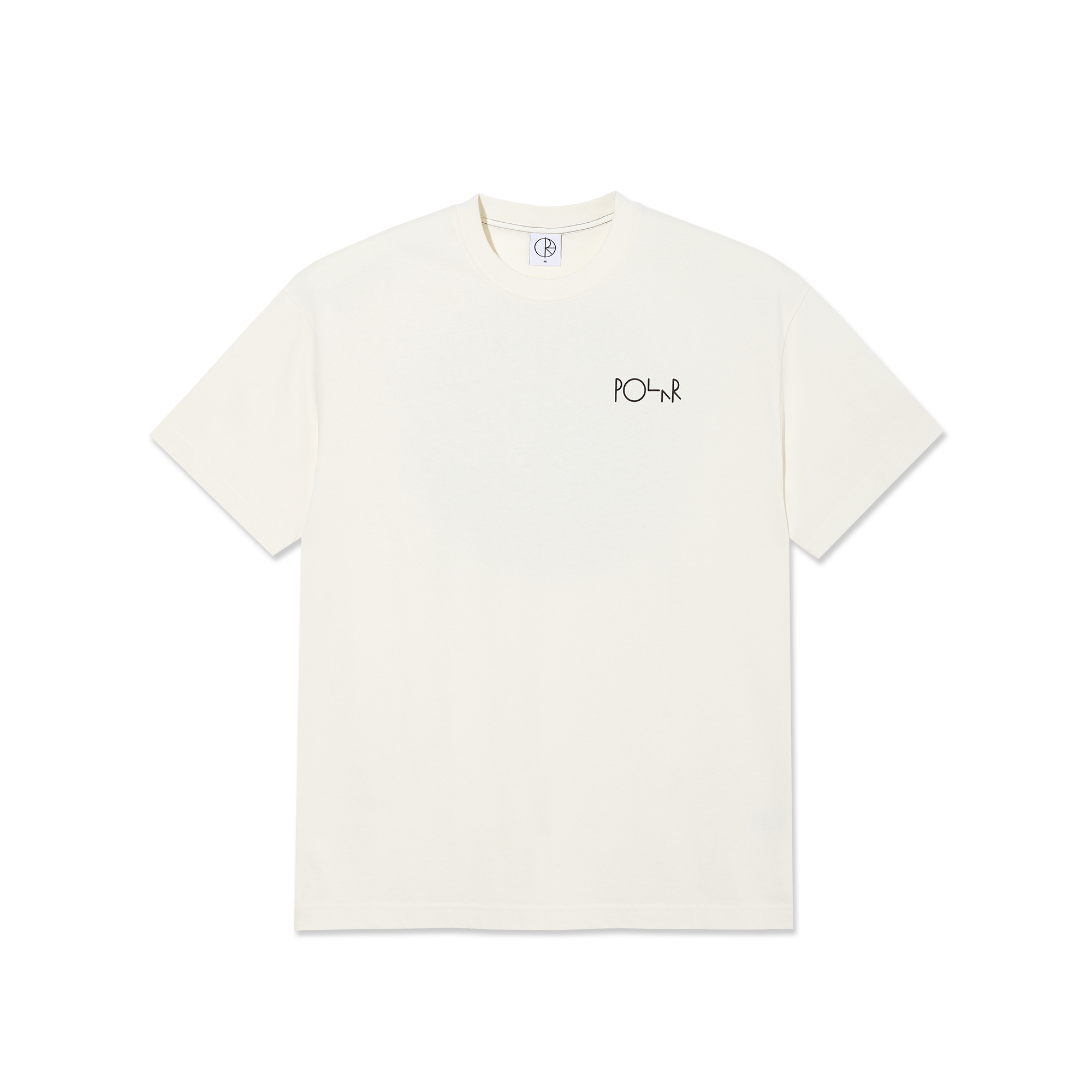 polar-skate-co-contrast-tee-fill-logo-ivory-black image 1