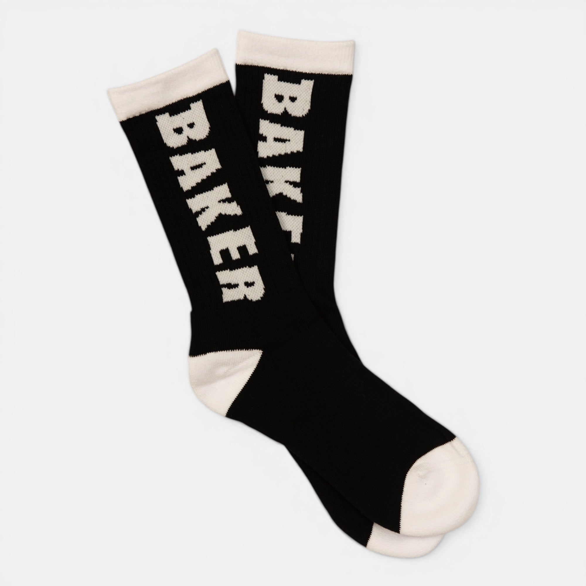 baker-skateboards-white-letters-black-socks image 1