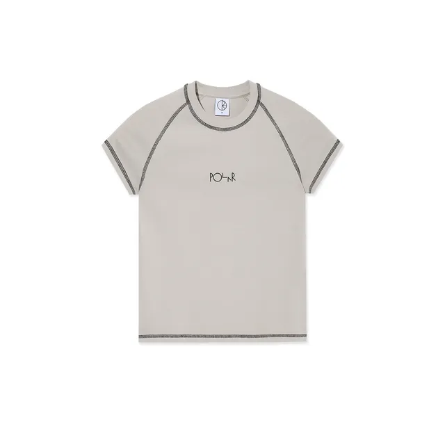 polar-skate-co-baby-tee-script-logo-grau-schwarz-250-gsm-cropped-slim-fit image 1