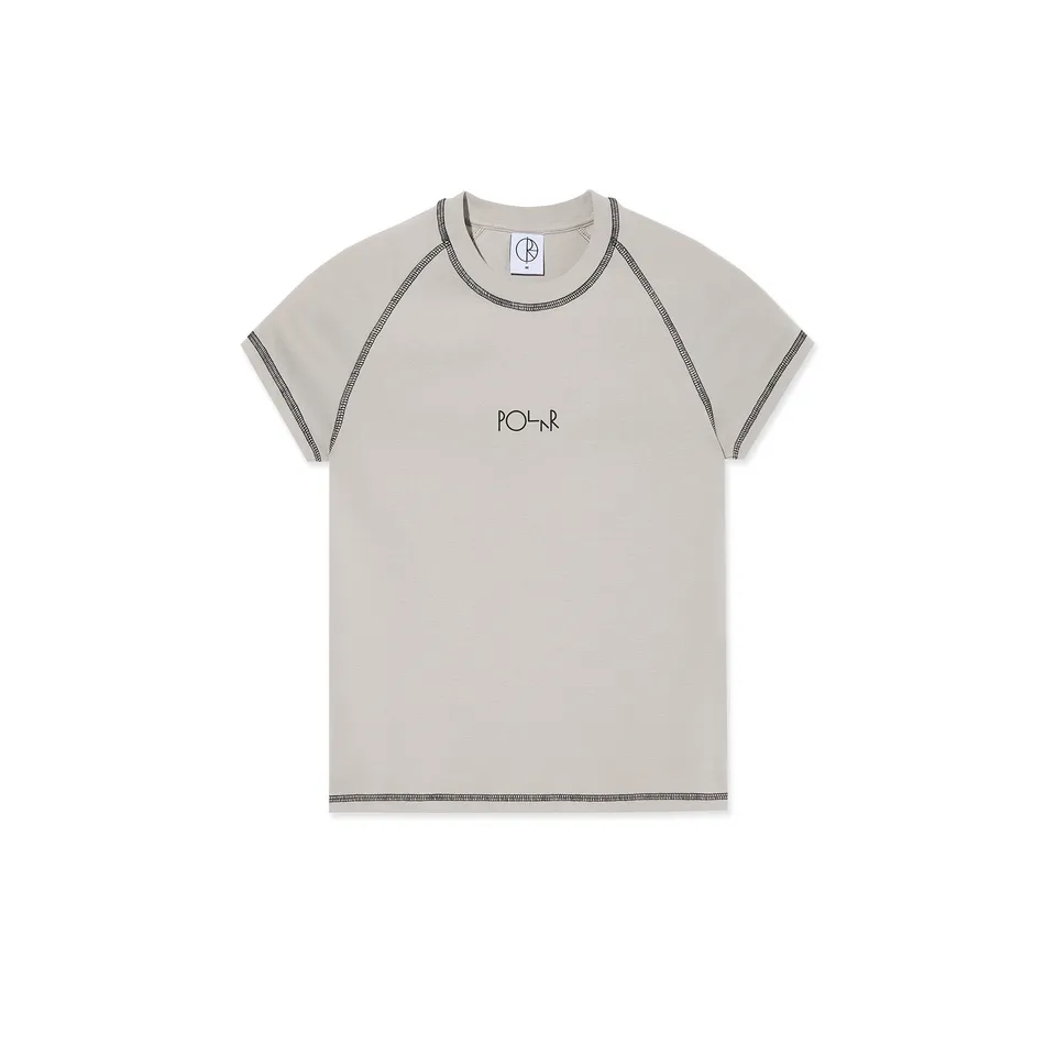 polar-skate-co-baby-tee-script-logo-grau-schwarz-250-gsm-cropped-slim-fit image 1