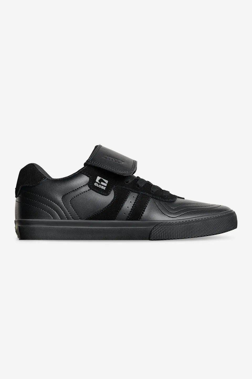 globe-encore-2-black-cushion-skateschuh-vulkanisiert-wildleder-herringbone image 1