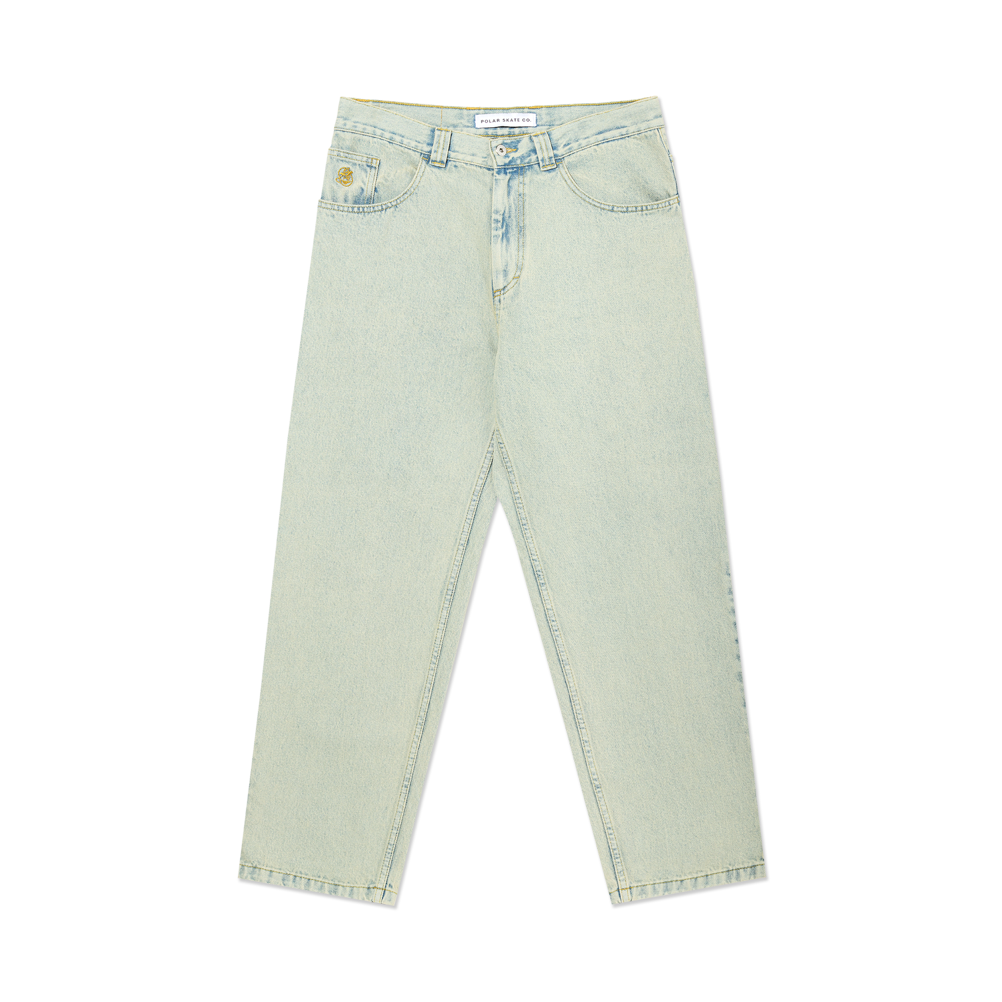 polar-skate-co-93-pants-dirty-light-blue-oversized-denim-hose-435-gsm-dropped-cr image 1
