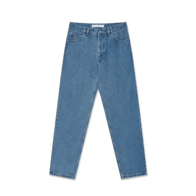 polar-skate-co-89-pants-mid-blue-435-gsm-denim-high-waist-straight-leg image 1