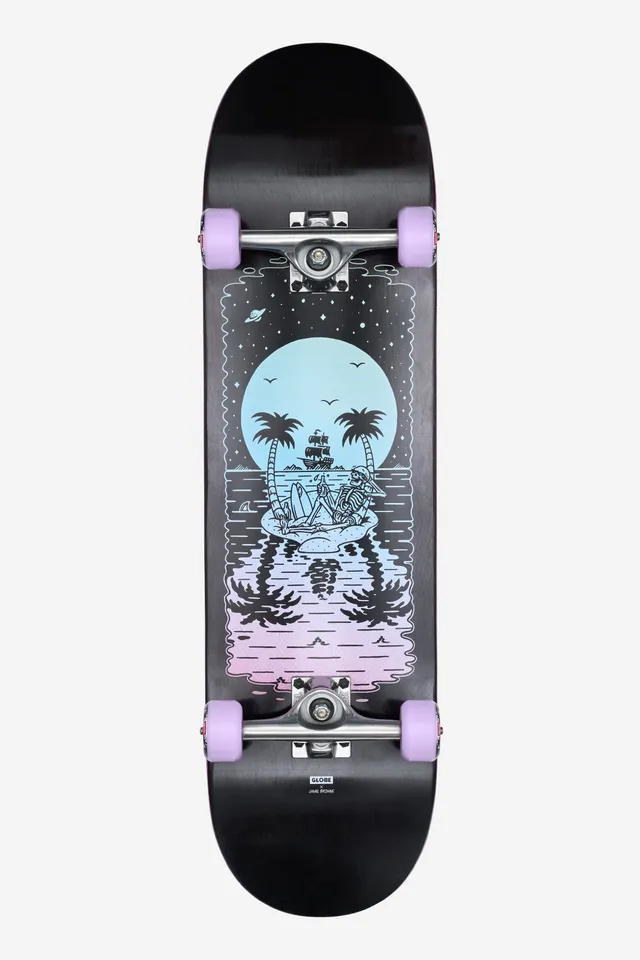 globe-g2-reflection-8-5-complete-skateboard-black-purple image 1