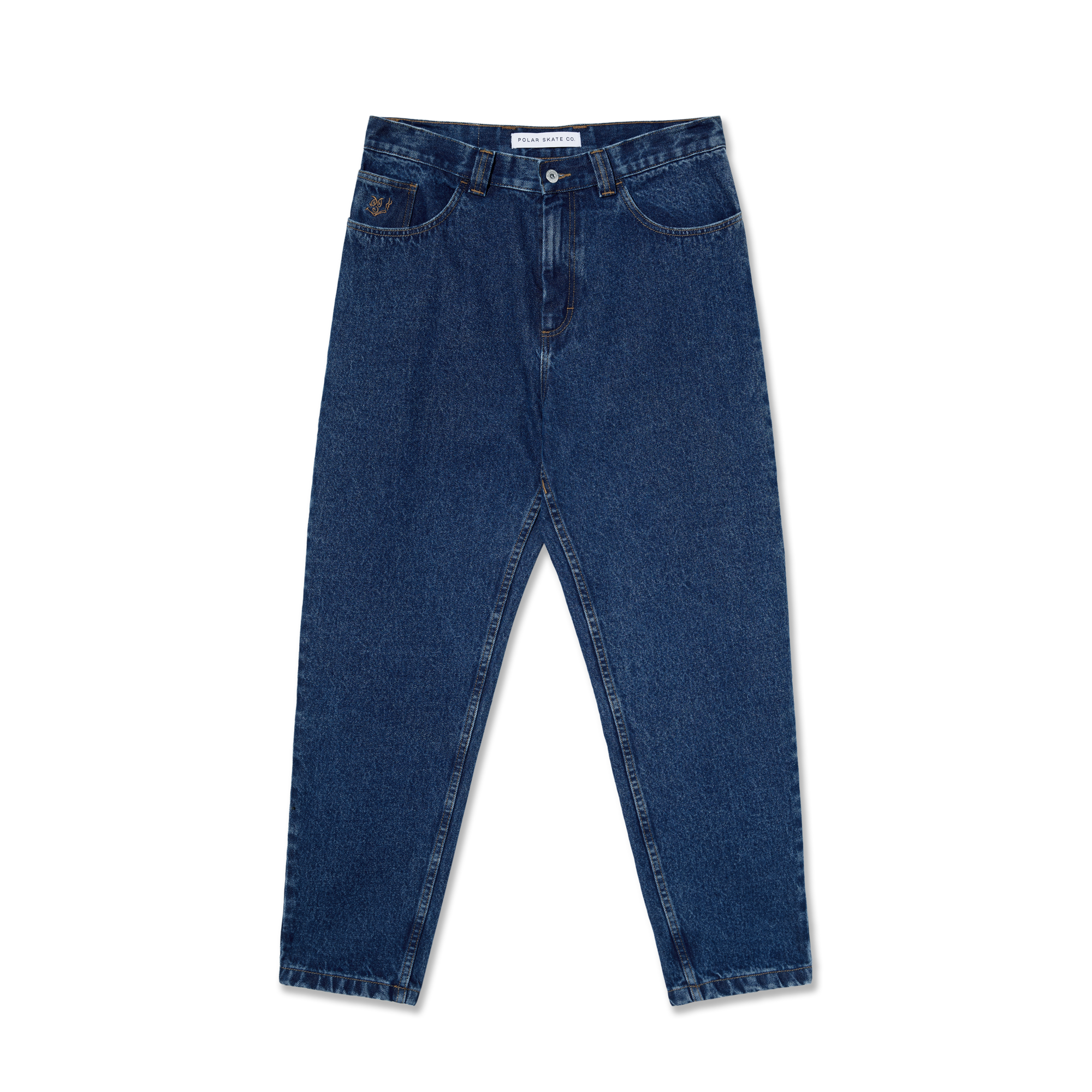 polar-skate-co-92-pants-dark-blue-denim-435-gsm-semi-baggy-fit image 1