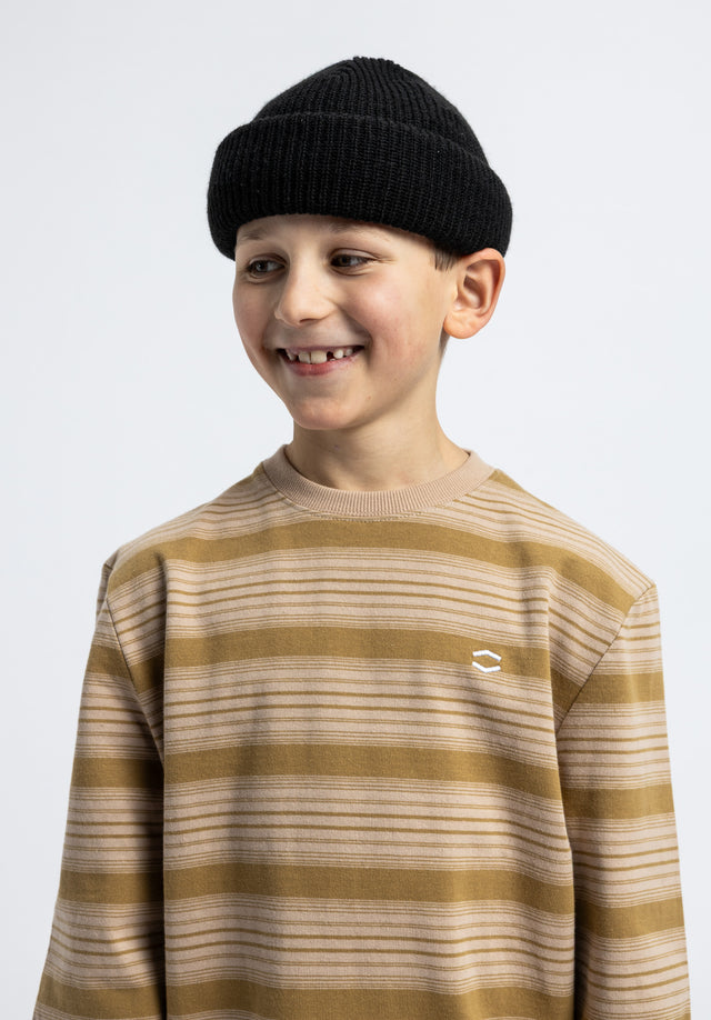 titus-icon-stripes-kids-longsleeve-ocker-striped image 2