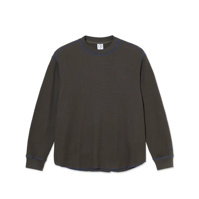 polar-skate-co-dylan-ls-tee-dirty-black-blue-280-gsm-waffle-jersey-loose-cropped image 1