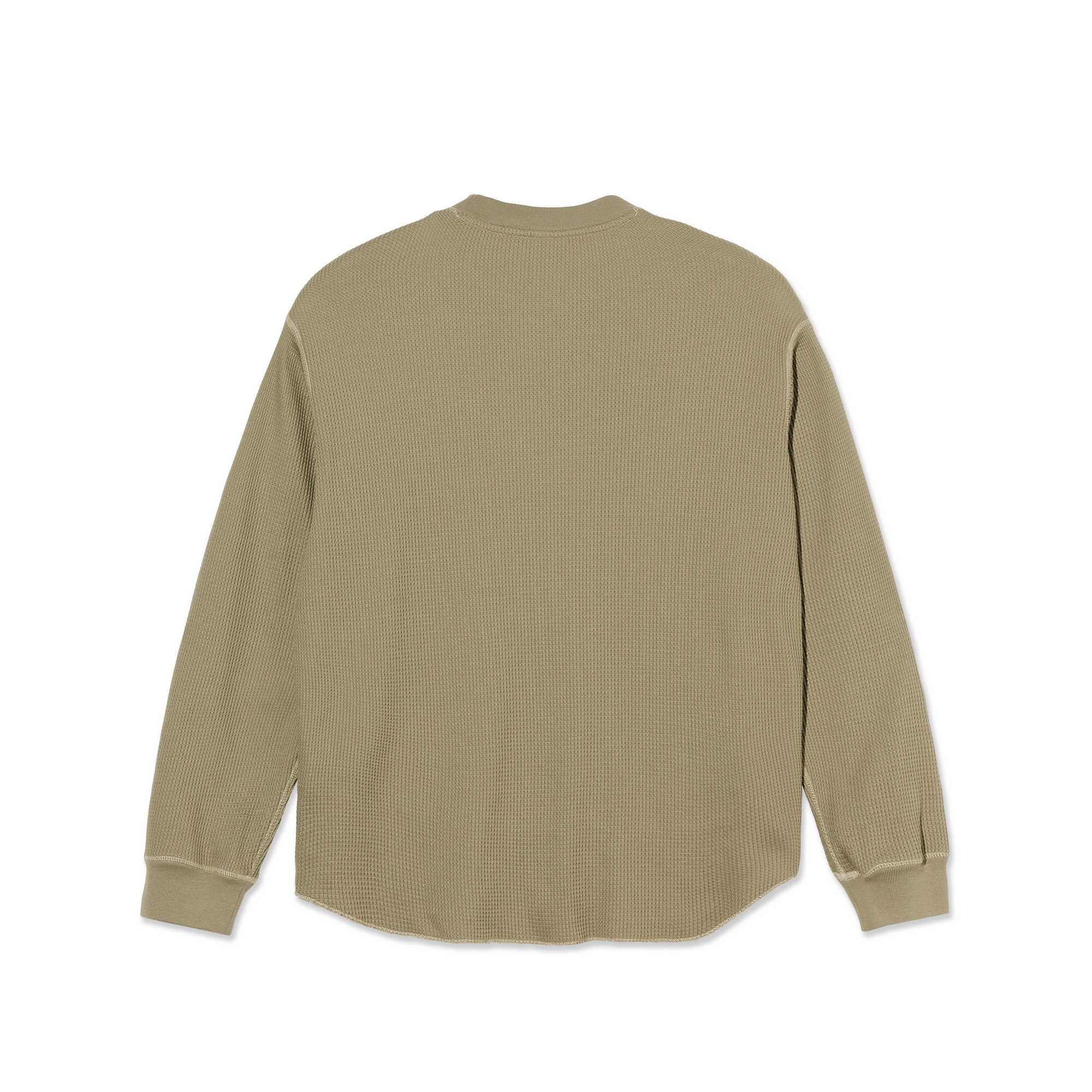 polar-skate-co-dylan-ls-tee-khaki-green-taupe-waffle-longsleeve image 2