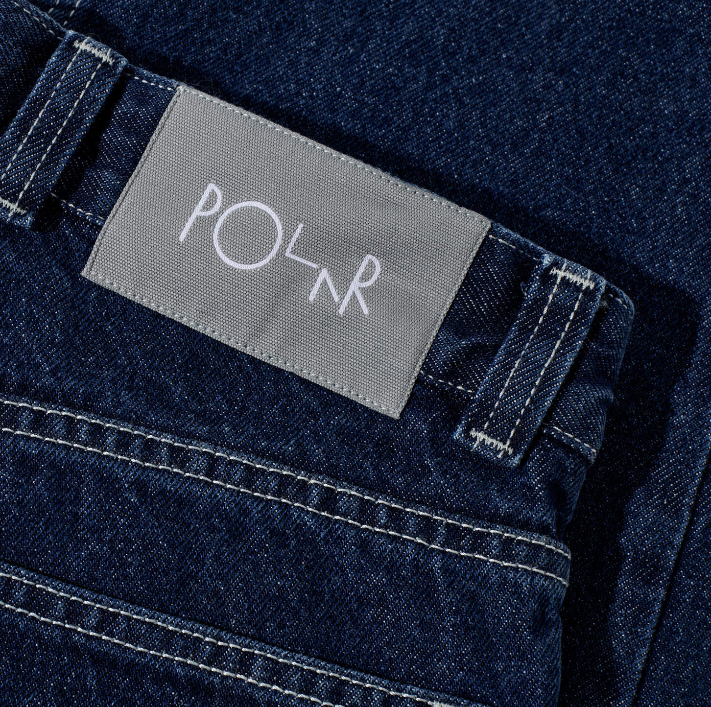 polar-skate-co-89-pants-dark-blue-w-white-stitching-435-gsm-denim-high-waist-str image 5