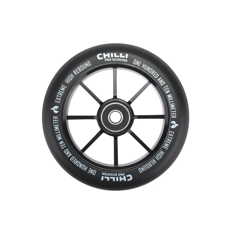chilli-pro-scooter-wheel-black-110mm-stunt-scooter-rolle-reaper-venom image 1