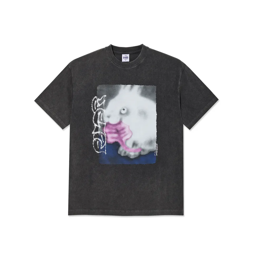 polar-skate-co-rabbit-t-shirt-silver-black image 1
