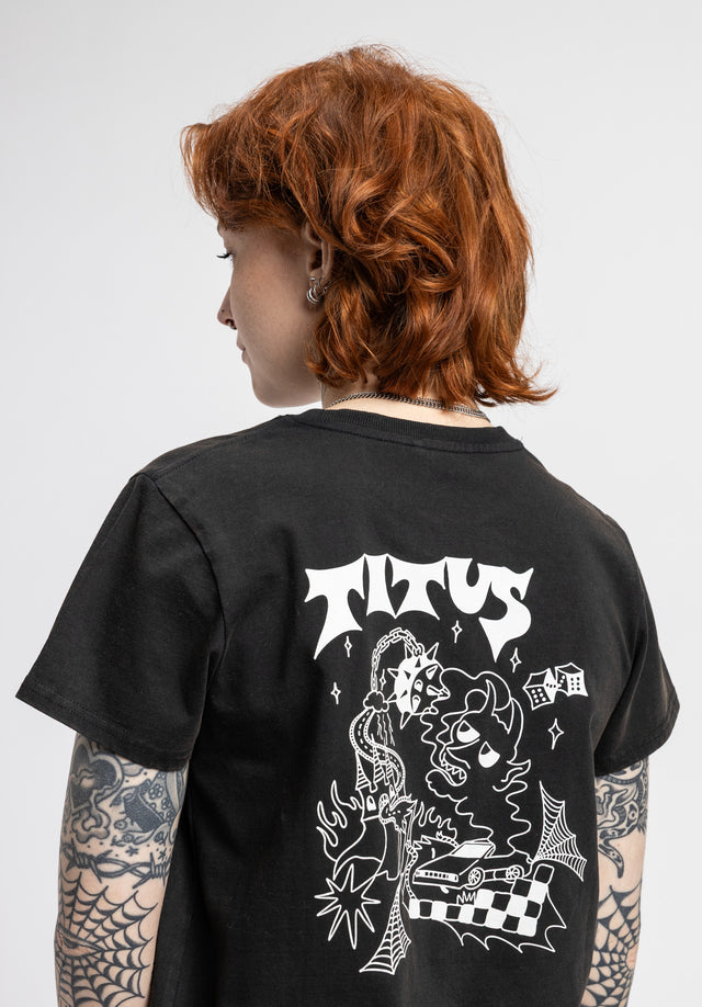 titus-devils-world-women-s-t-shirt-regular-fit-mit-artwork-print-und-kurzen-rmel image 3