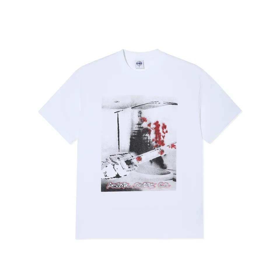 polar-skate-co-tee-chainsaw-white image 1