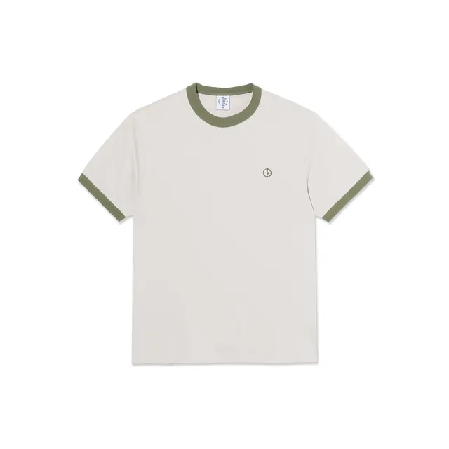 polar-skate-co-ringer-tee-pale-taupe-army-green-220-gsm-garment-washed-retro-fit image 1