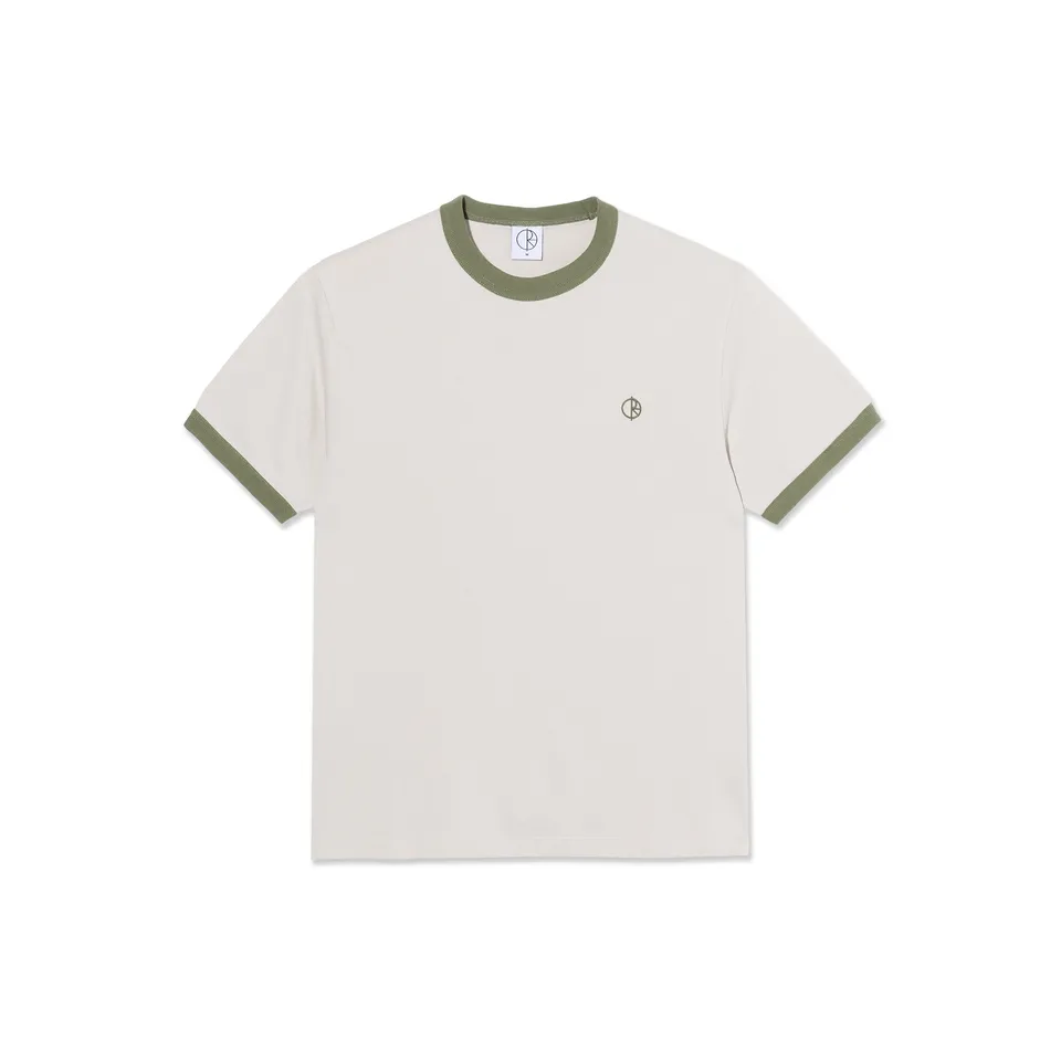 polar-skate-co-ringer-tee-pale-taupe-army-green-220-gsm-garment-washed-retro-fit image 1