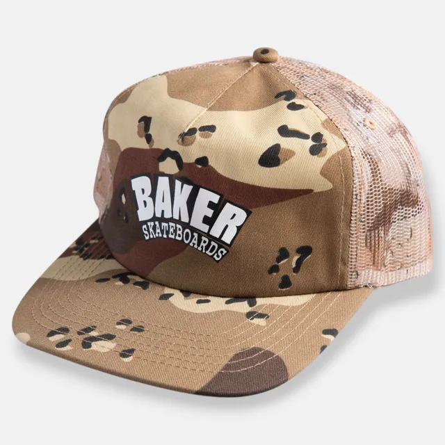 baker-skateboards-arch-logo-snapback-5-panel-mesh-trucker-cap-mit-frontsiebdruck image 1
