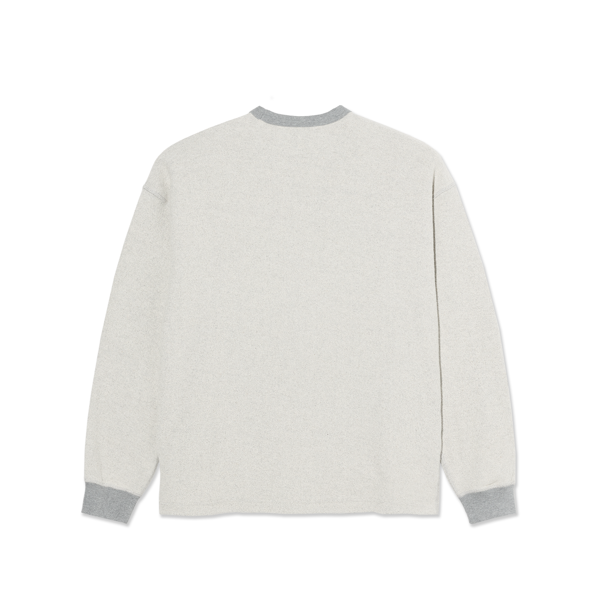 polar-skate-co-reversed-sweater-heather-grey-350-gsm-loopback-jersey-loose-cropp image 2