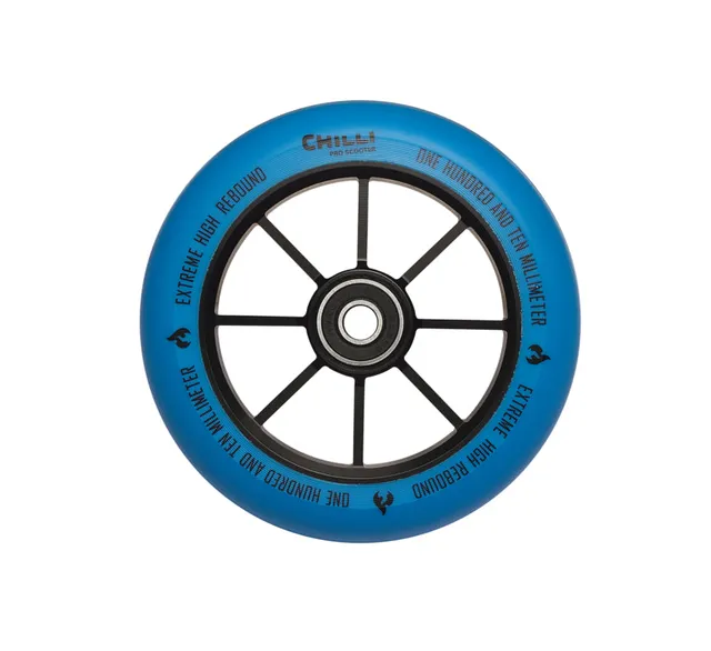 chilli-pro-scooter-wheel-blue-110mm-base-stunt-scooter-rolle image 1