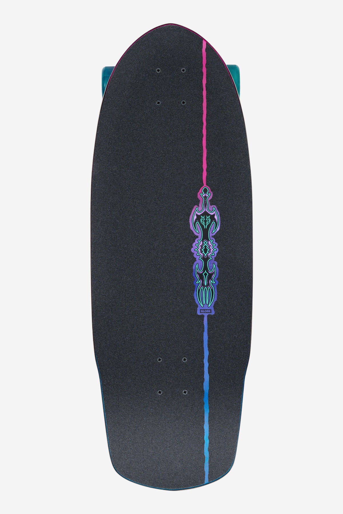 globe-talon-30-cruiserboard-black-blue-green-old-school-pool-skateboard image 3