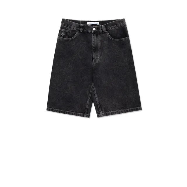 polar-skate-co-big-boy-shorts-silver-black-100-baumwoll-denim-high-waist-baggy-f image 1
