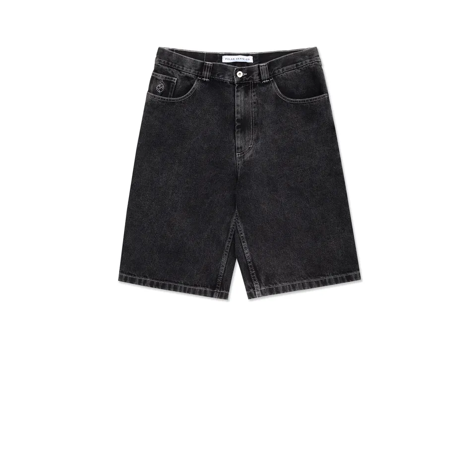 polar-skate-co-big-boy-shorts-silver-black-100-baumwoll-denim-high-waist-baggy-f image 1