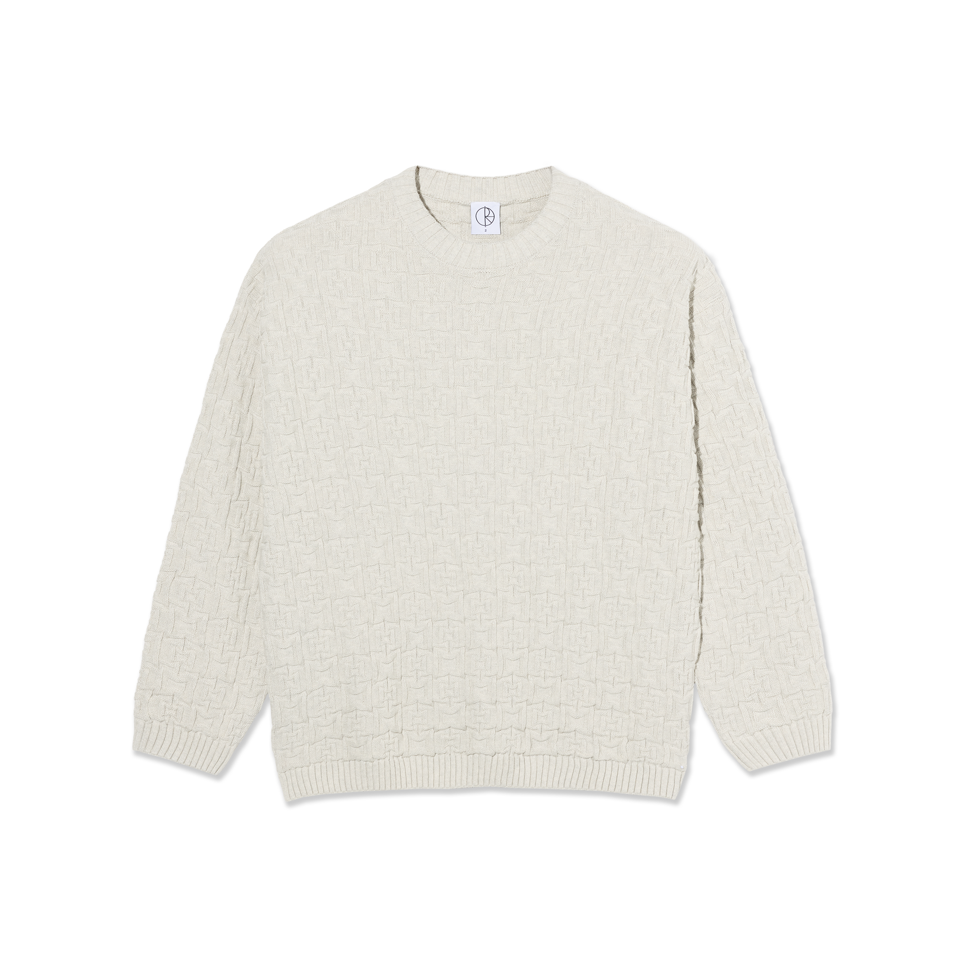 polar-skate-co-alex-sweater-ivory-grey-melange image 1