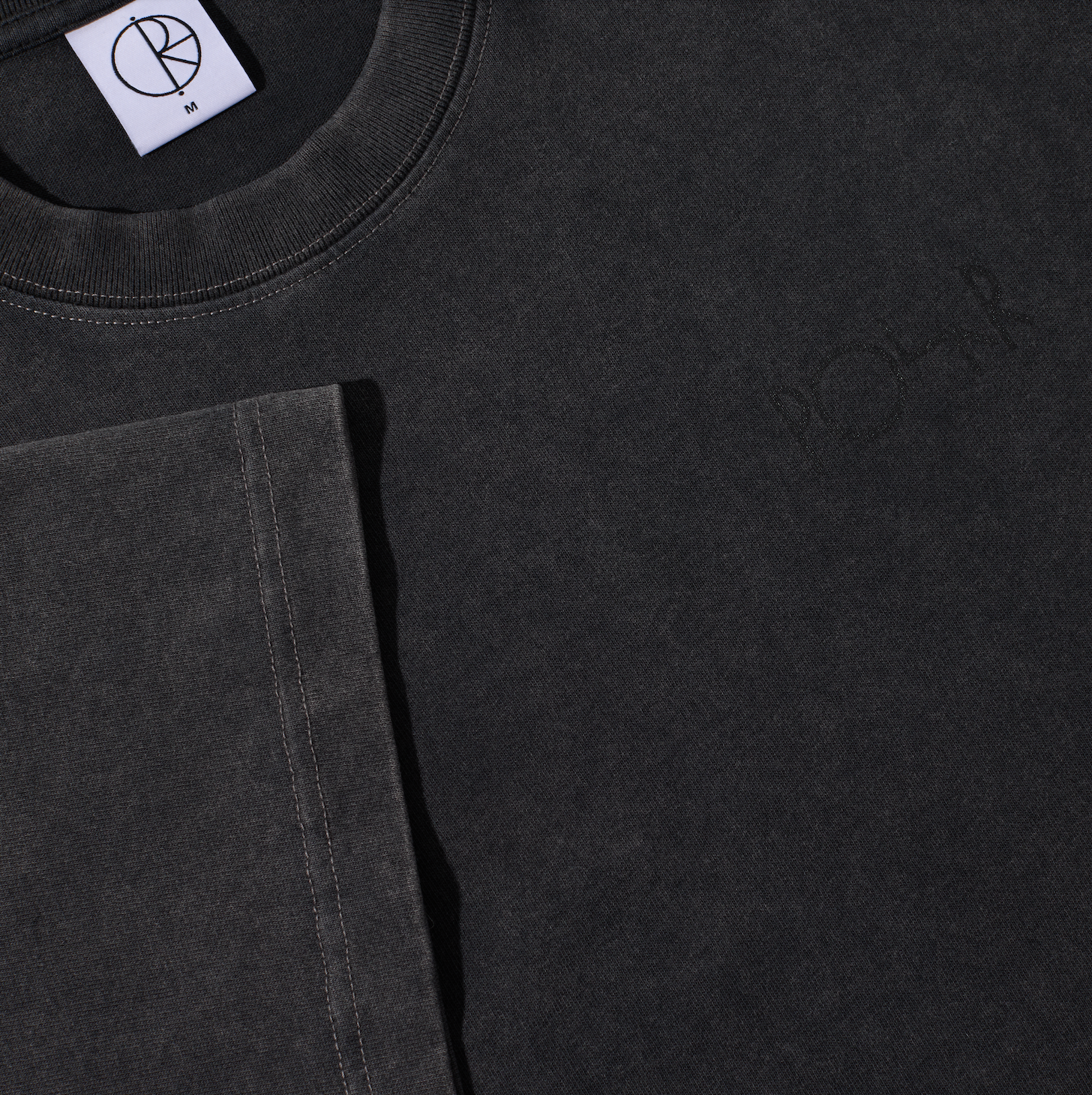 polar-skate-co-contrast-tee-stroke-logo-silver-black-black image 3