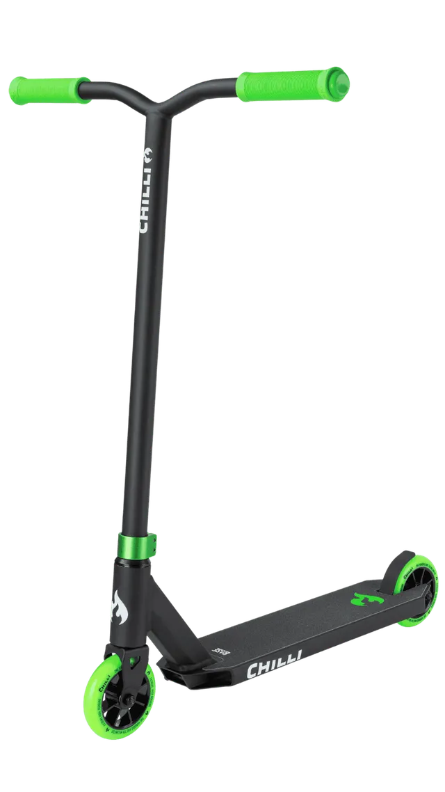 chilli-pro-scooter-base-stunt-scooter-black-green image 1