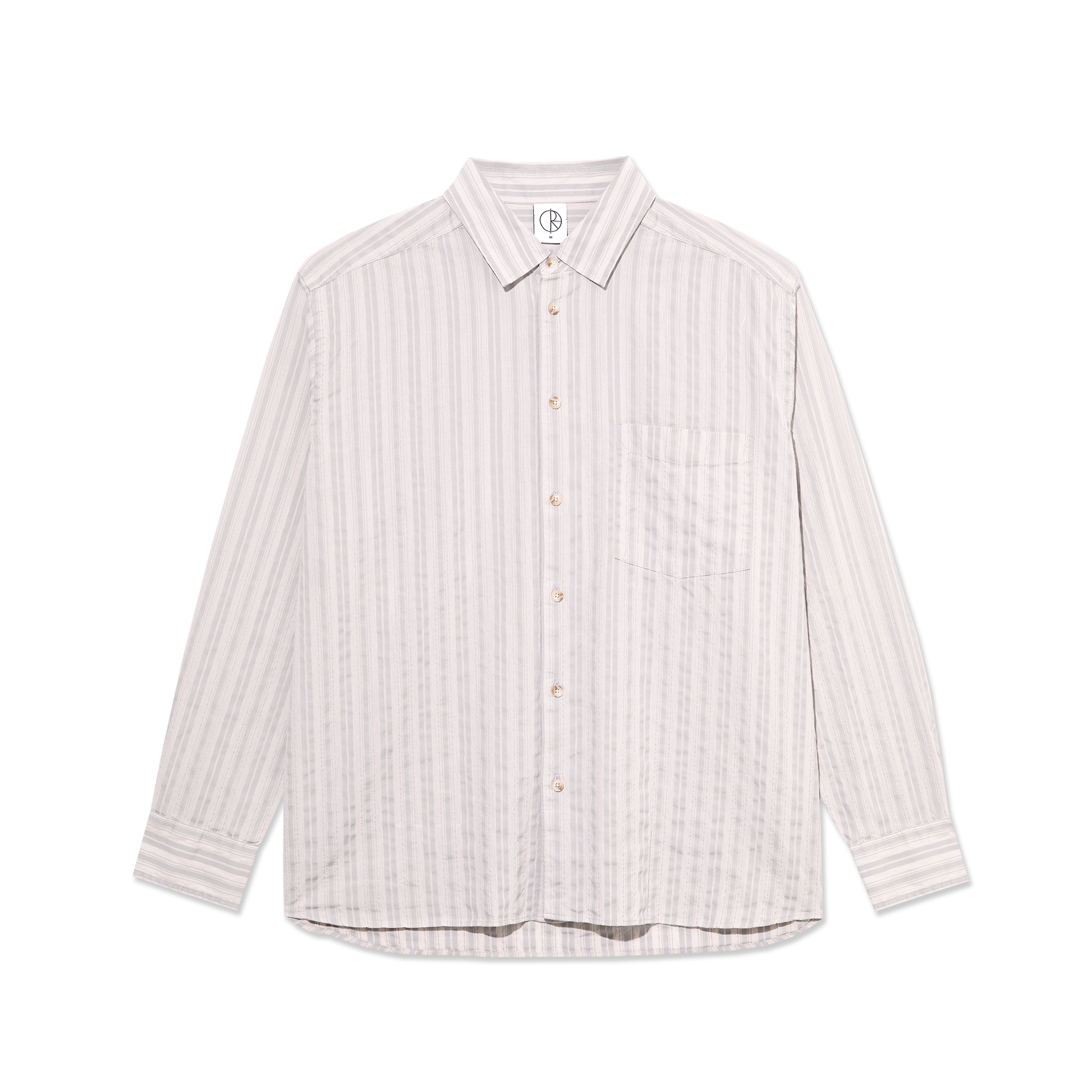 polar-skate-co-bart-ls-shirt-grey-stripe-seersucker-langarm image 1