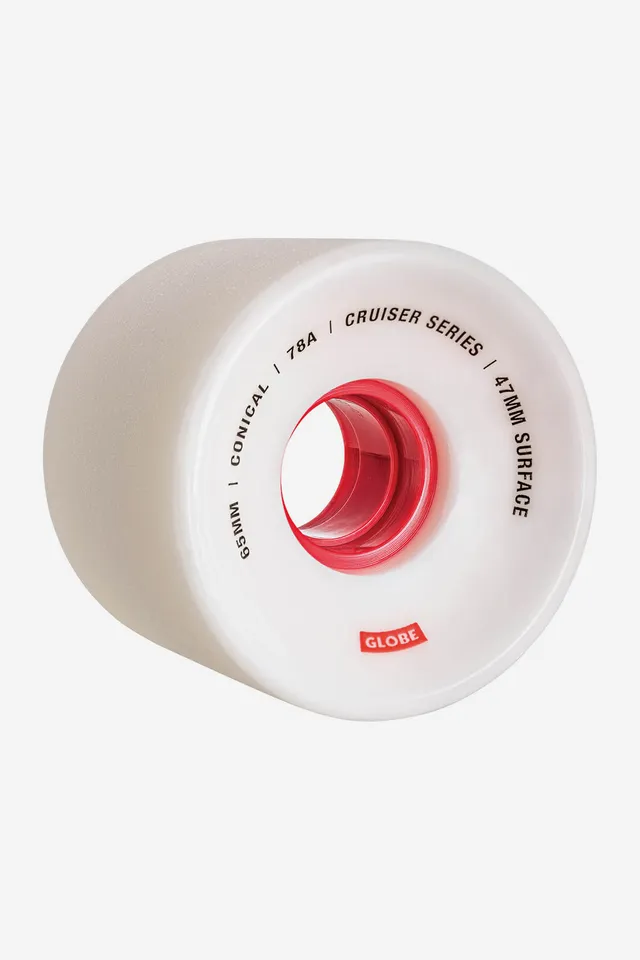 globe-conical-cruiser-wheel-65mm-white-red-78a-4er-pack image 1