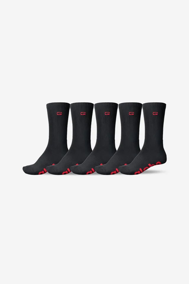 globe-og-logo-hi-crew-sock-5-pack-black image 1