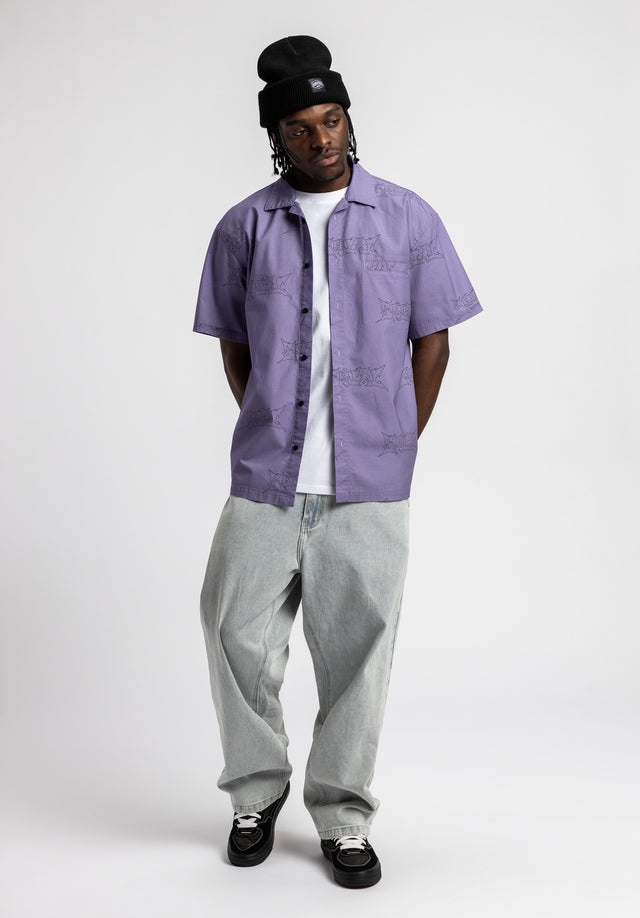 titus-adrik-hemd-kurzarm-darklilac-herren image 3