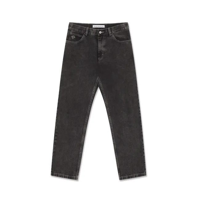 polar-skate-co-89-pants-silver-black-denim-high-waist-straight-leg image 1