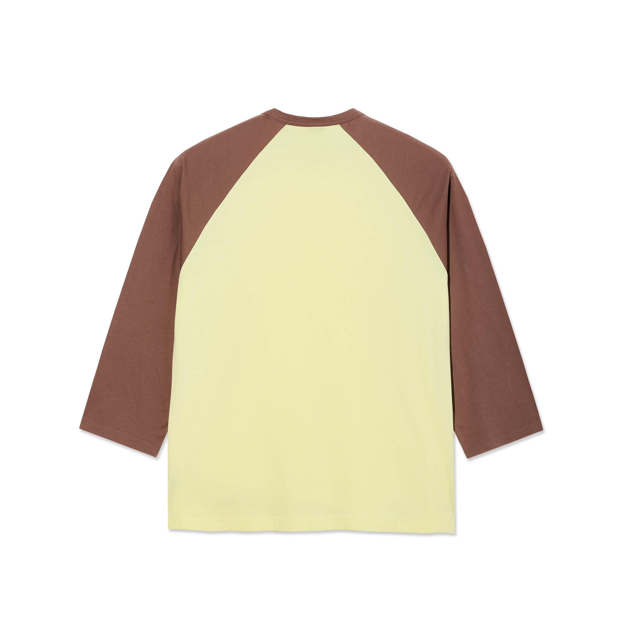 polar-skate-co-3-4-sleeve-tee-cinnamon-light-yellow-raglan-shirt image 2