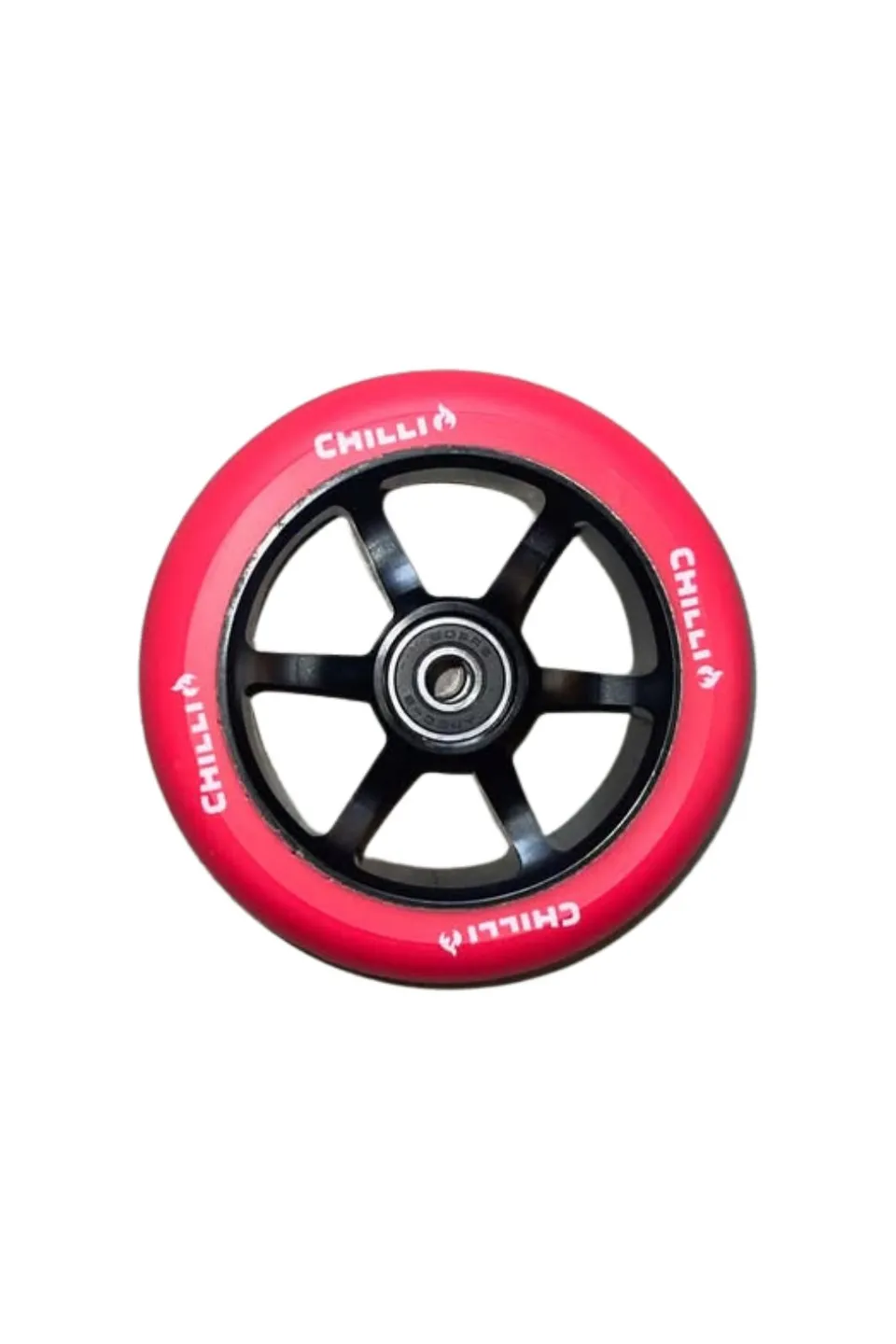 chilli-pro-scooter-5000-stunt-scooter-rolle-110-mm-schwarz-rot image 1