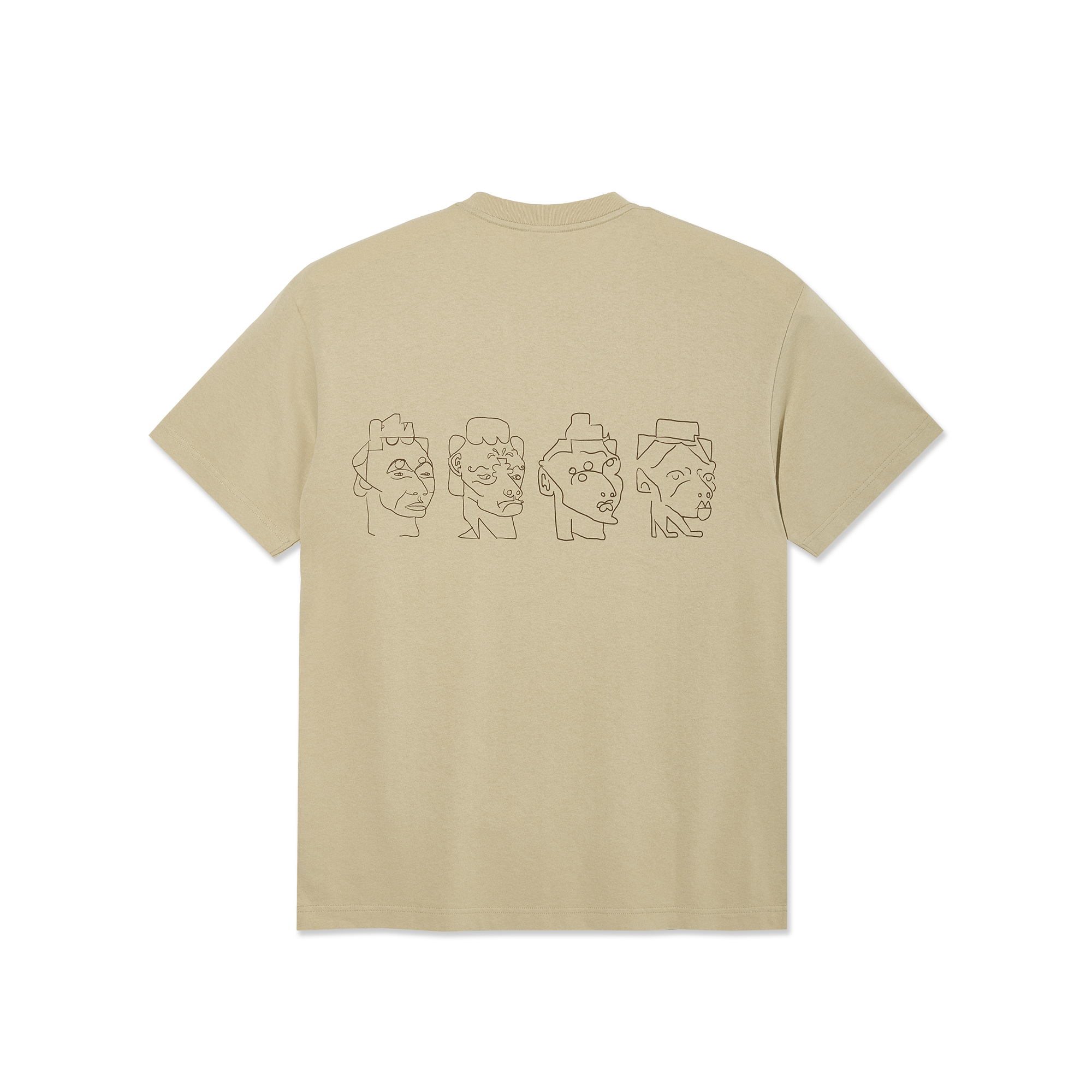 polar-skate-co-contrast-tee-8-heads-sand-brown-230-gsm-baumwolle-regular-fit image 2